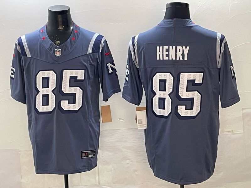 Men 2026 New England Patriots #85 Henry Blue 5th generations Nike Limited NFL Jersey style 011->oakland raiders->NFL Jersey